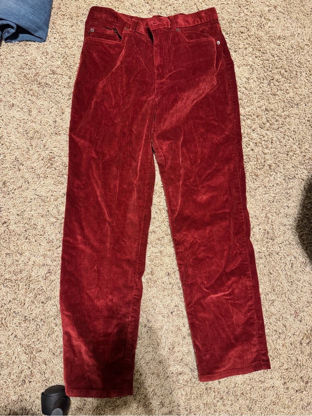 Ralph Lauren Women's Corduroy Straight-Leg Pants in Deep Burgundy